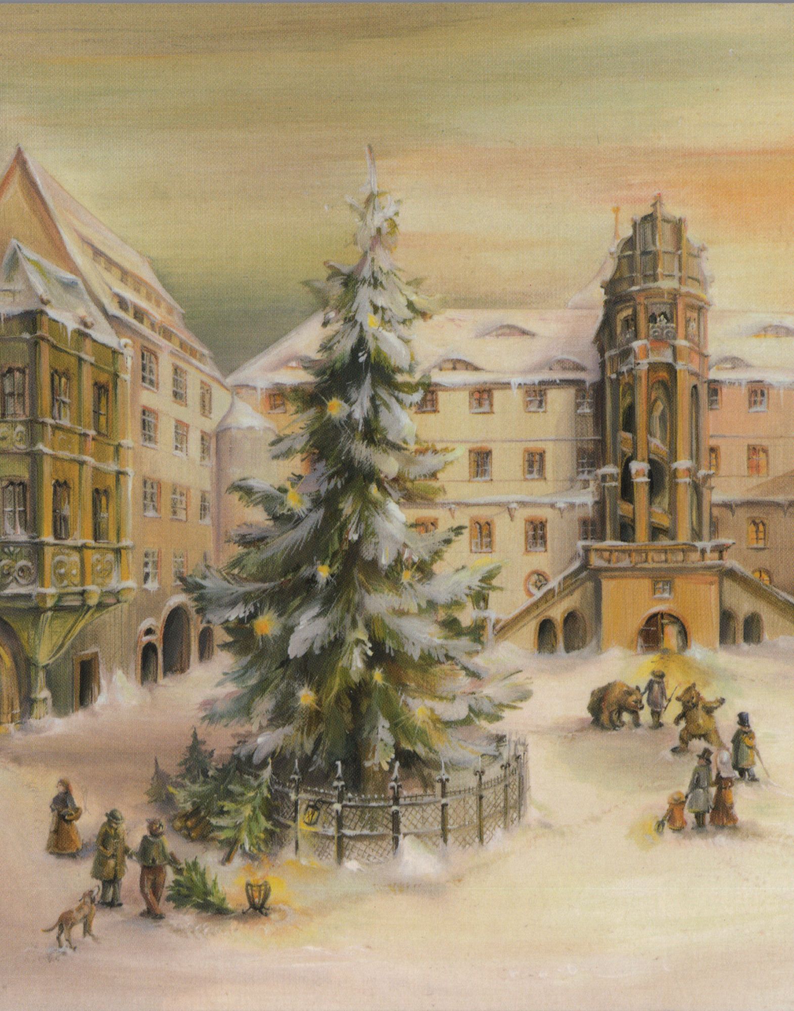 vintage winter village prints | amelia lawrence